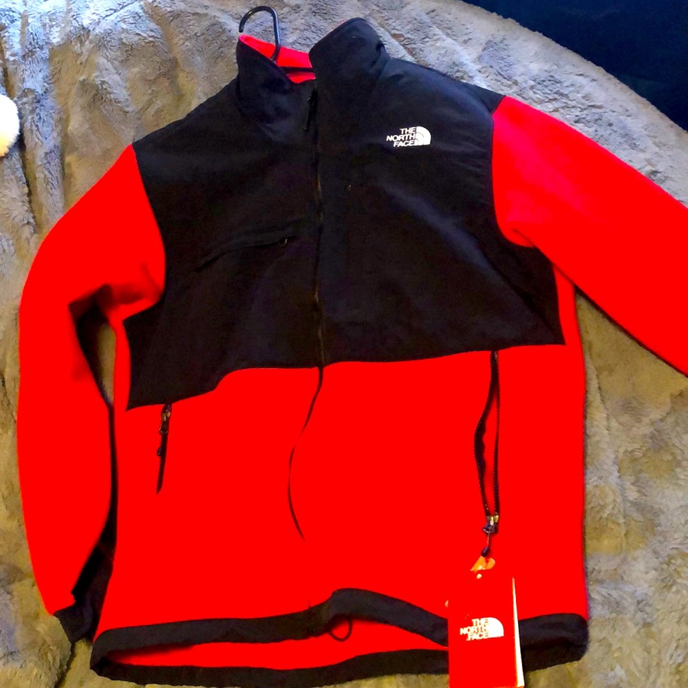 Red north face jacket